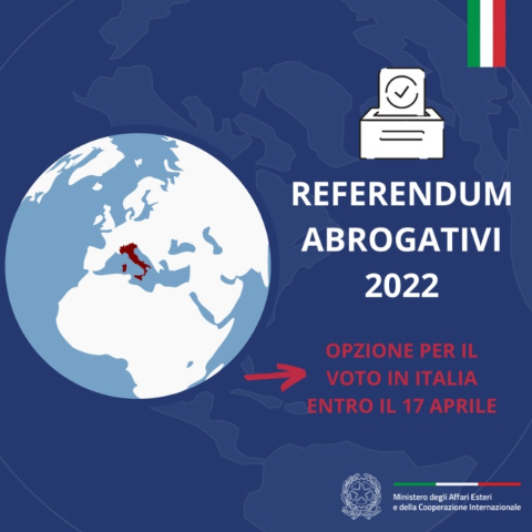 Referendum Abrogativi 2022 - Optanti estero