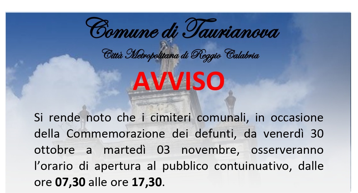 Commemorazione defunti 2020