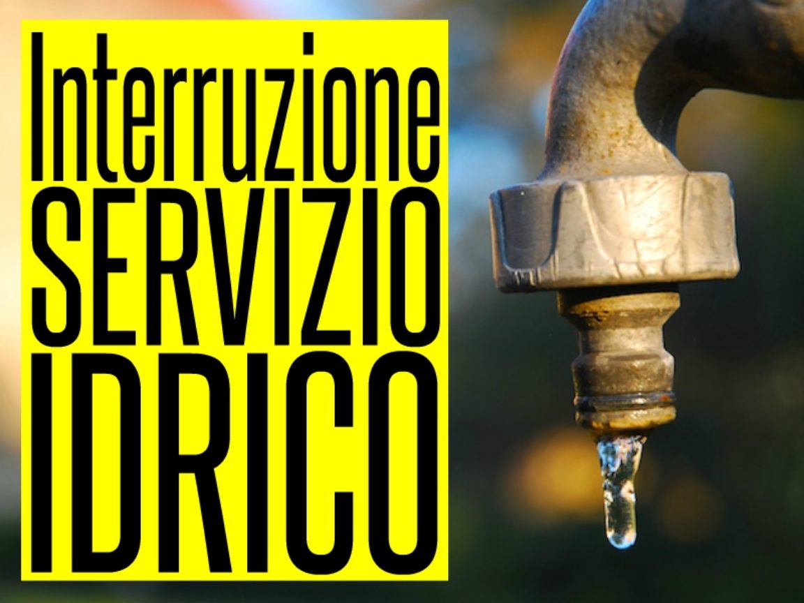 Interruzione erogazione acqua