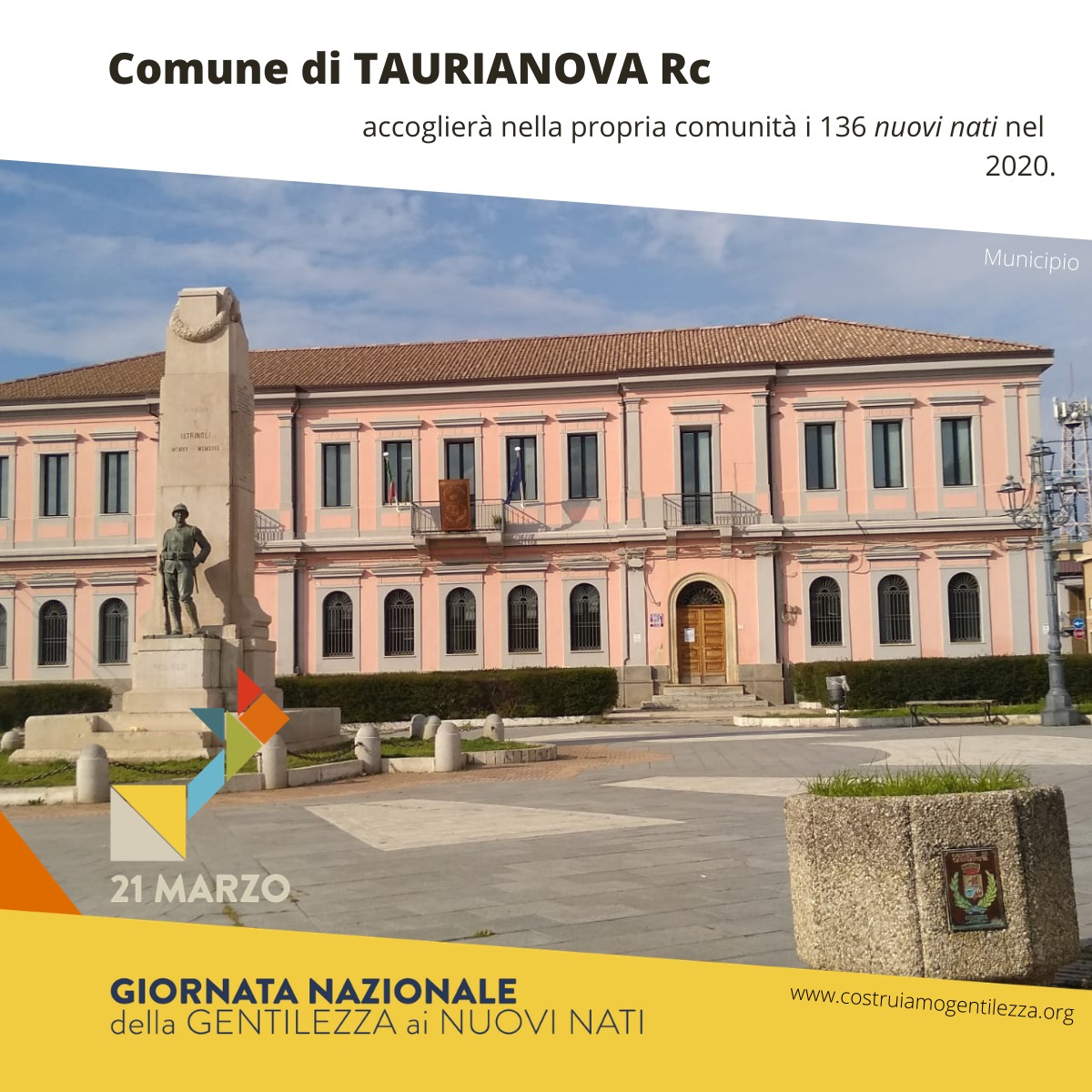 21 Marzo  "Giornata Nazionale della Gentilezza ai Nuovi Nati"