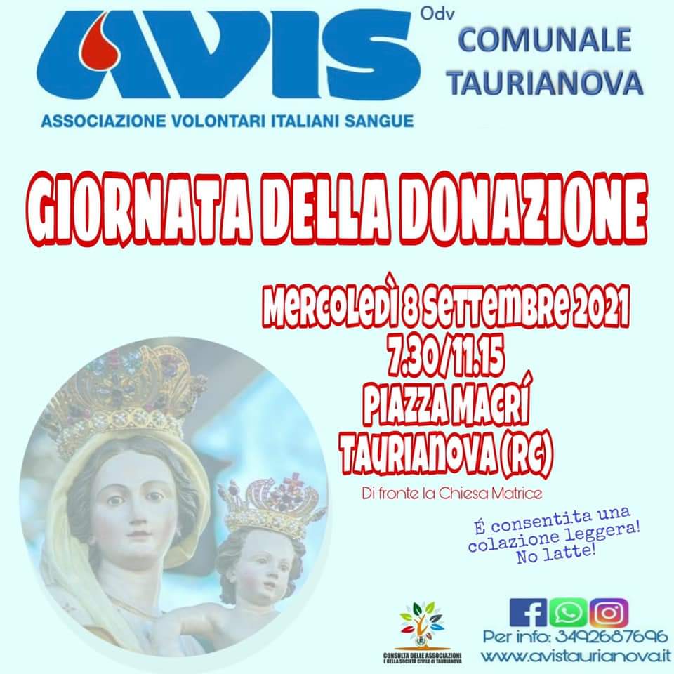 8 settembre - donazione 