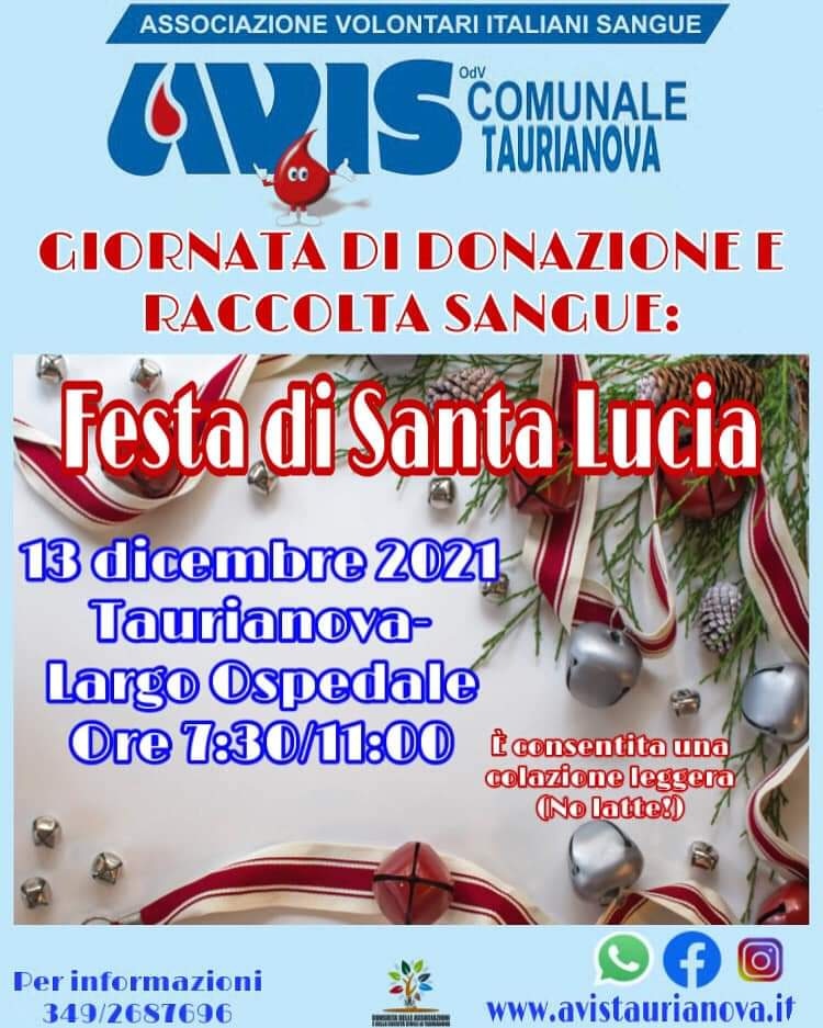 Donazione di Sangue - Santa Lucia
